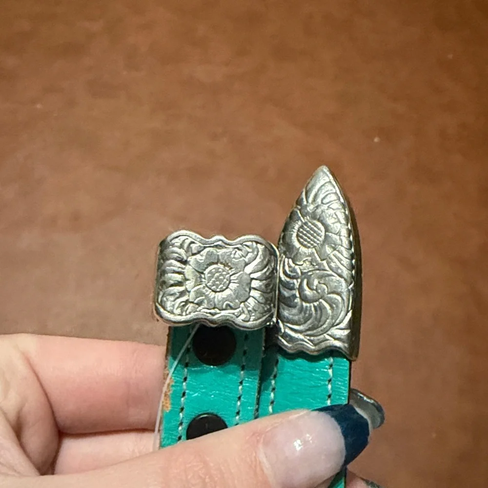 Teal youth belt